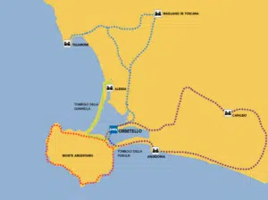mappa tour maremma argentario